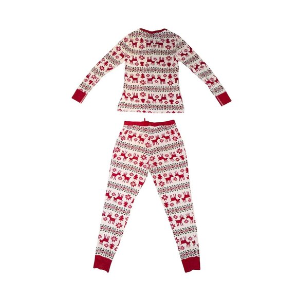 Hanna Andersson Dear Deer Reindeer Womens S Pajamas Christmas Holiday Red - Picture 8 of 11